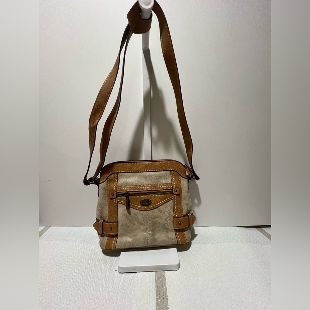 BOC born concepts, Crossbody, leather bag, neutral cream, tan adjustable strap